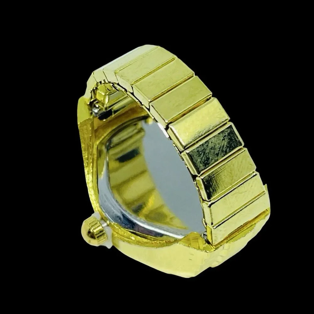 BOZHI Ring Watch Gold Design With Crystals New